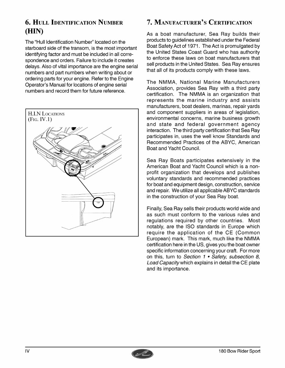 Sea Ray 180 Bow Rider Sport Owners Manual preview img 6
