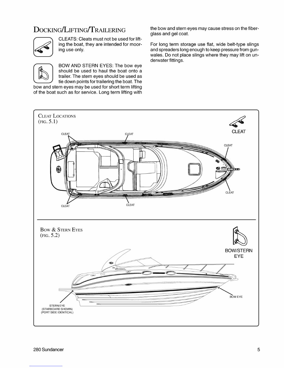 Sea Ray 280 Sundancer Owners Manual preview img 5