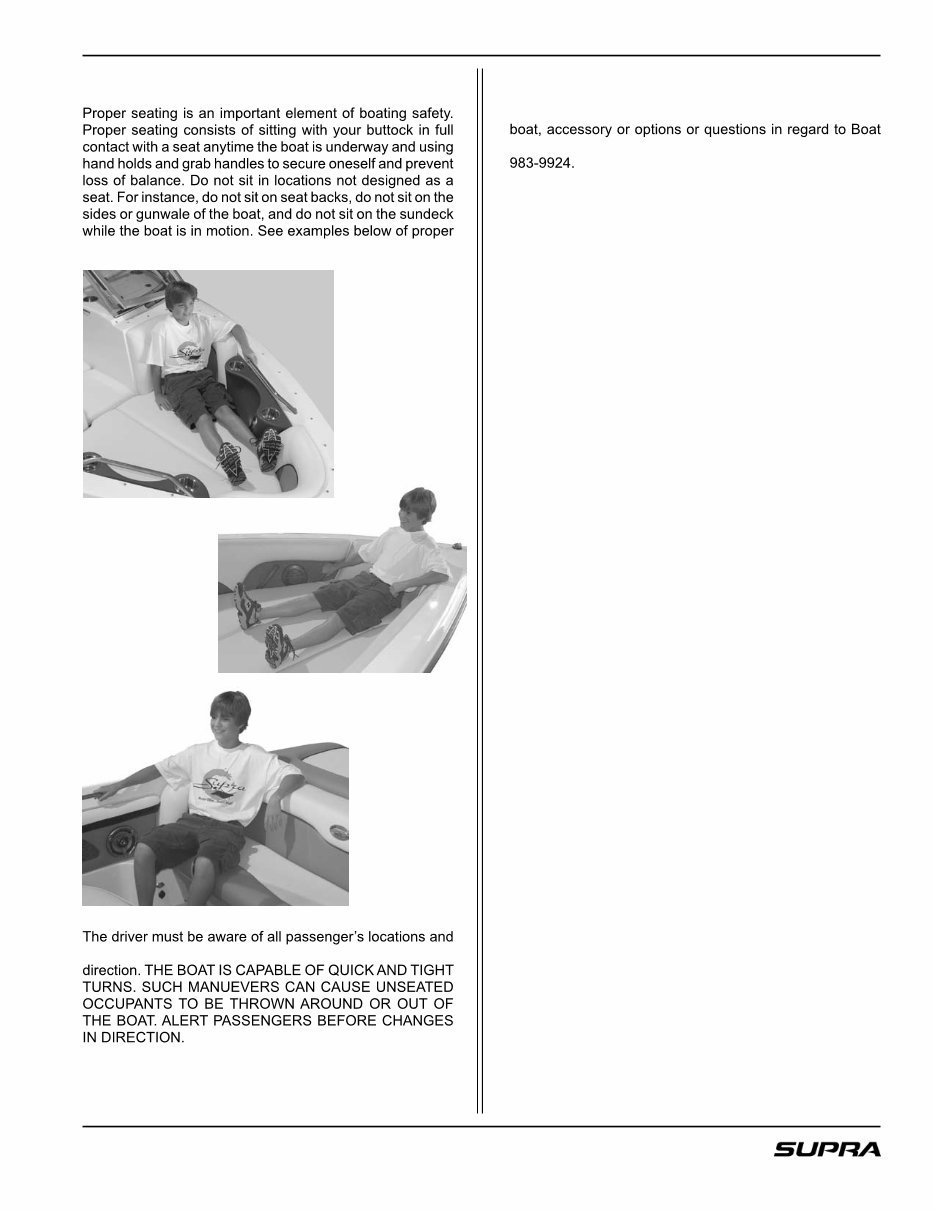 2007 Supra Comp 20, Sunsport 20V, Sunsport 22V, Sunsport 24V, Launch 20, Launch 20SSV, Launch 21V, Launch 22SSV, Launch 24SSV Owners Manual preview img 9