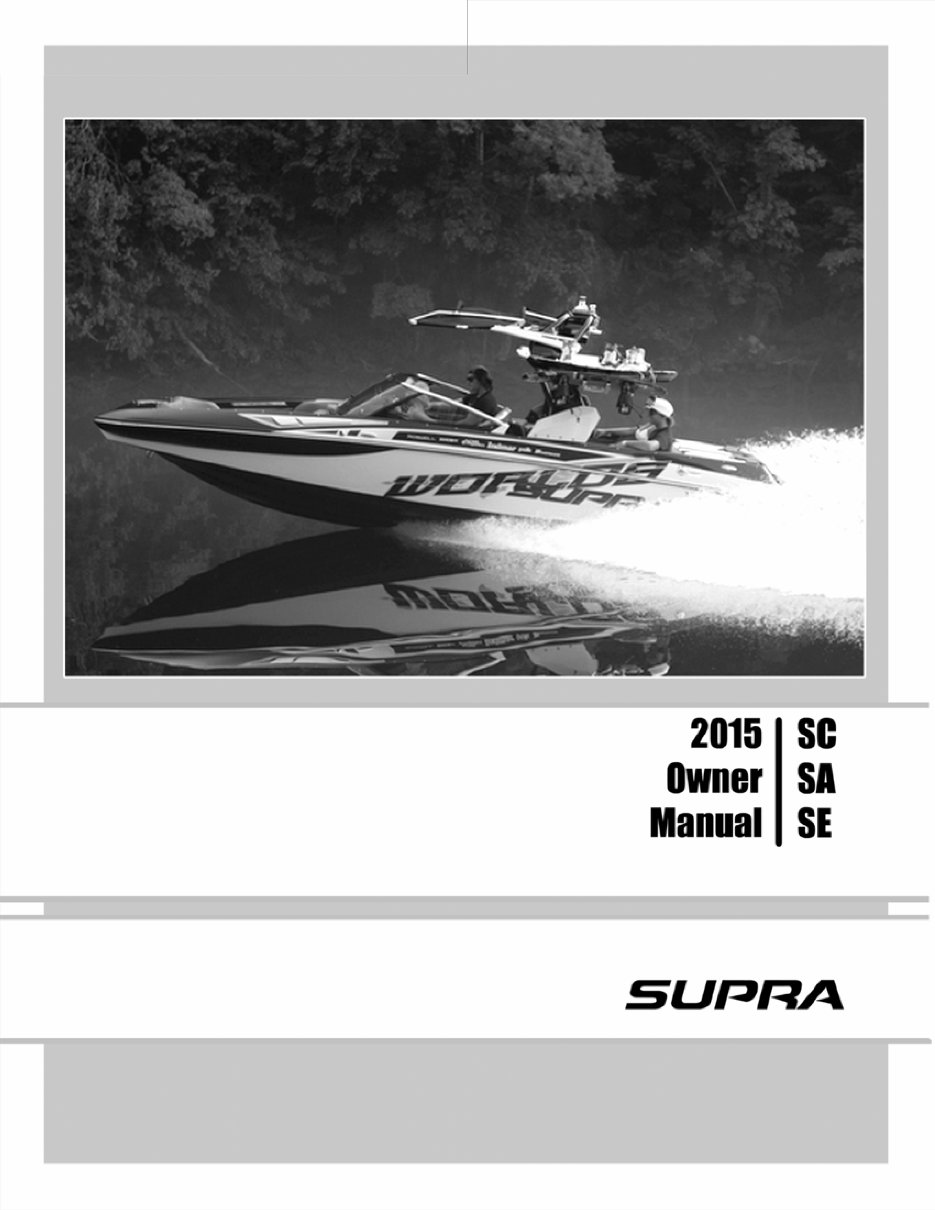 2015 Supra SC, SA, SE Owners Manual preview img 1