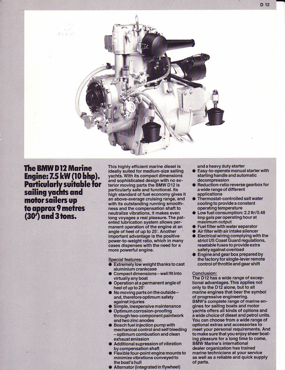 BMW D12 Detailed Engine Information preview img 1