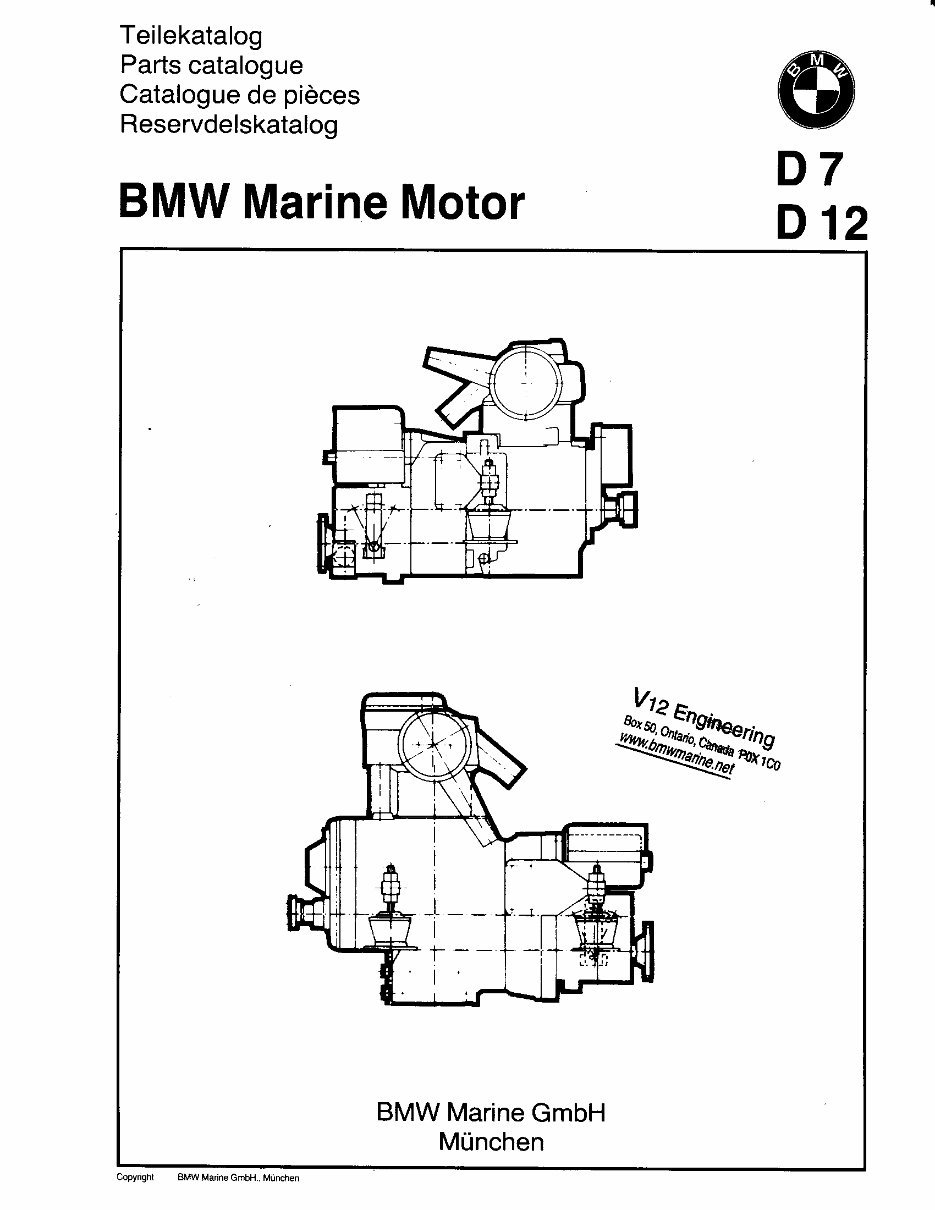 BMW Marine Motor D7/D12 Parts Catalog preview img 1