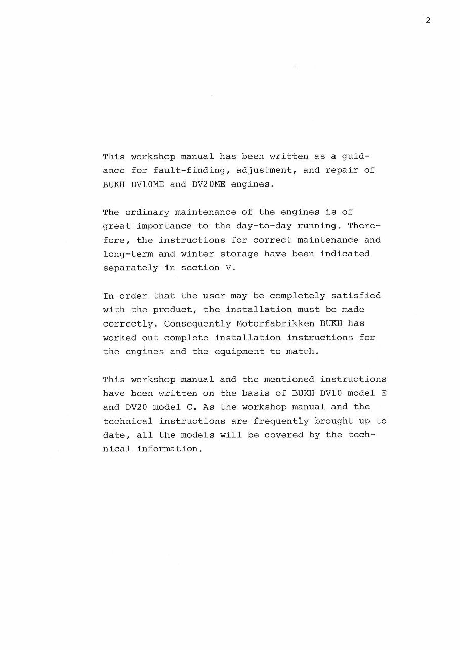Bukh Diesel engine type DV10/20 Workshop Manual preview img 3