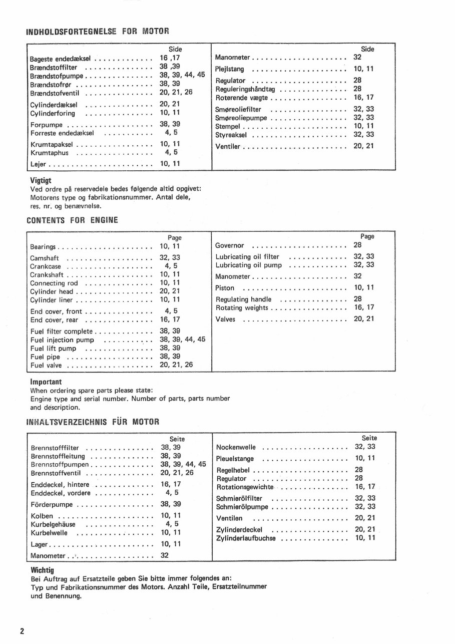 Bukh Diesel engine type DV10/DV20 Spart Part List preview img 2