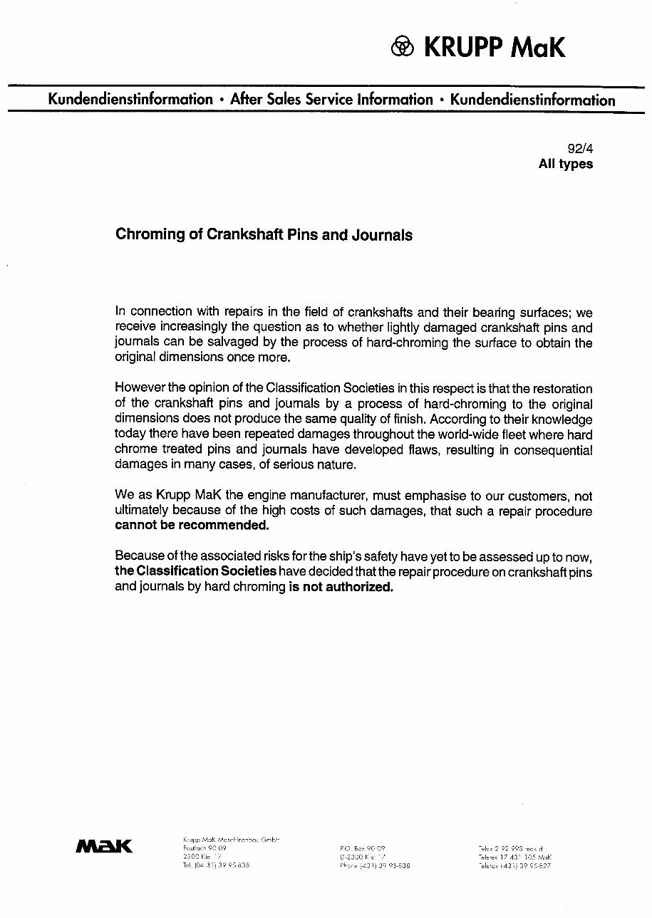 CATERPILLAR-MAK 8M25C User Manual - Service Information preview img 2