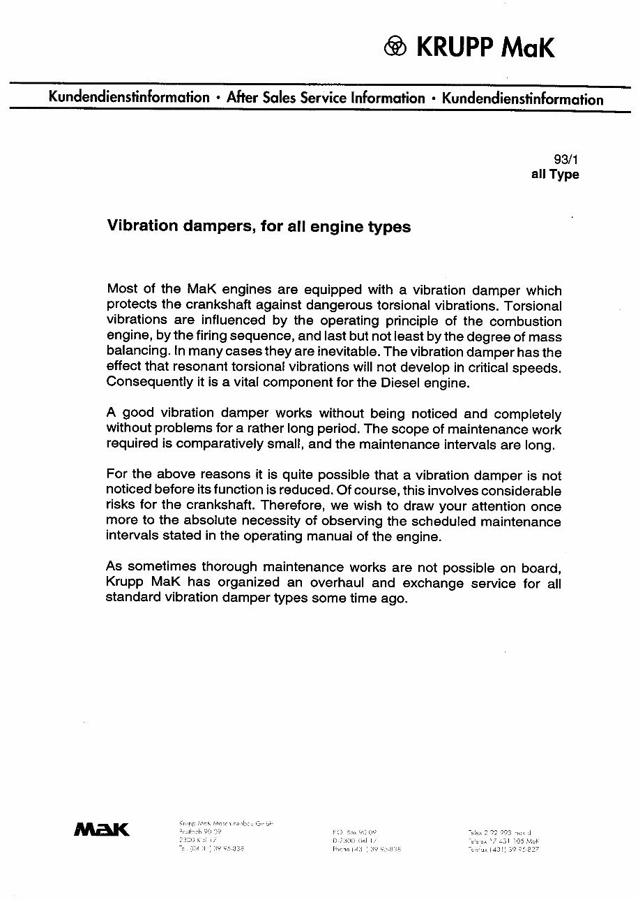 CATERPILLAR-MAK 8M25C User Manual - Service Information preview img 3