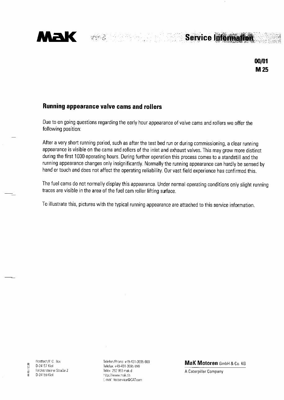 CATERPILLAR-MAK 8M25C User Manual - Service Information preview img 9
