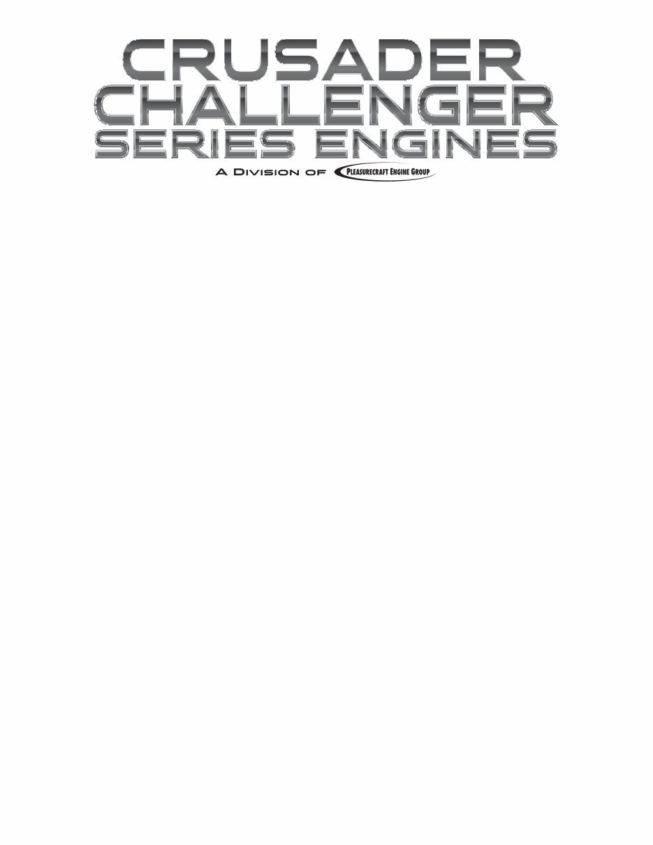Crusader Challenger series engines Owner's Operation and Maintenance Manual preview img 2