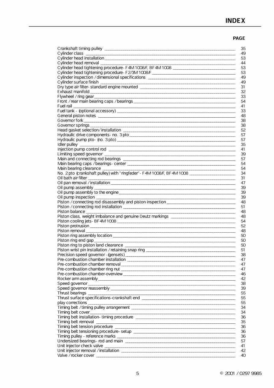 Deutz Engines B_FM 1008_F Workshop Manual preview img 7