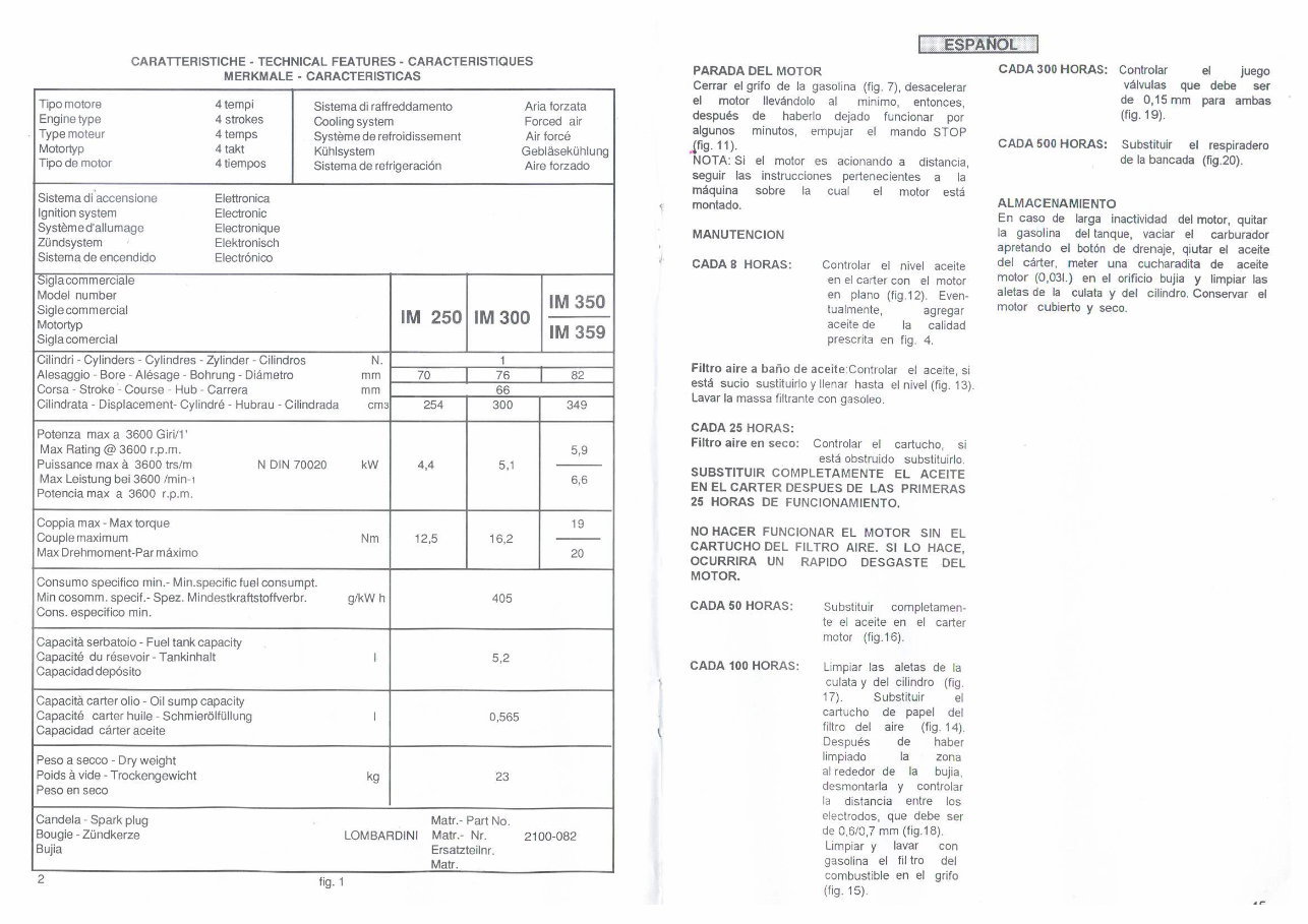 Lombardini Marine Engines 1 IM 250 300 350 359 Owner's Manual preview img 8