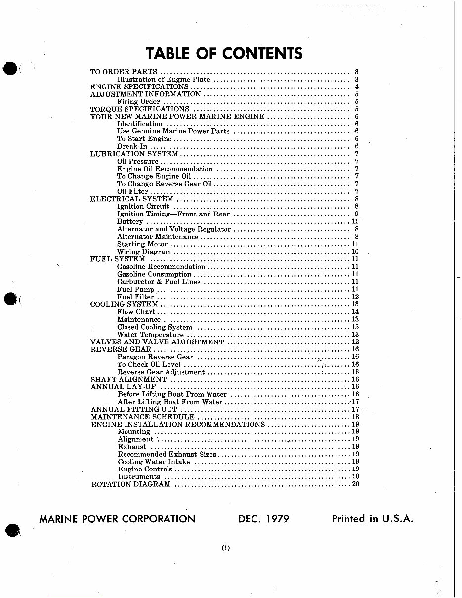 Marine Power 454 Owner's Manual preview img 2