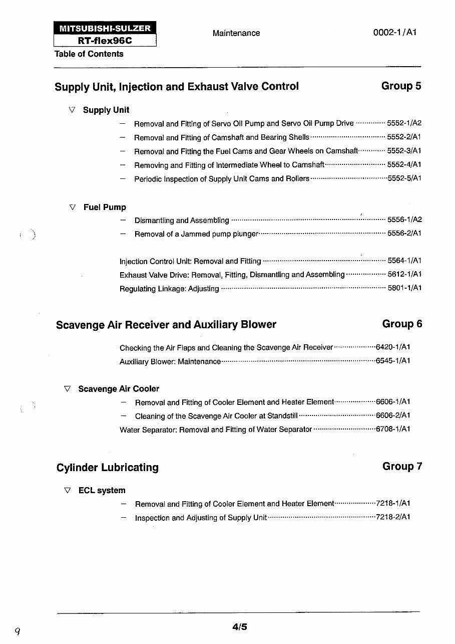 Mitsubishi Sulzer 11RT-FLEX96C Maintenance Manual preview img 10