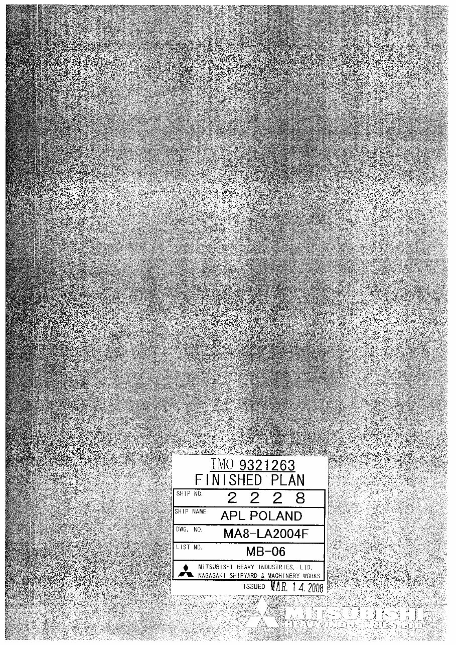 Mitsubishi Sulzer 11RT-FLEX96C User Manual _ Final Drawings preview img 1