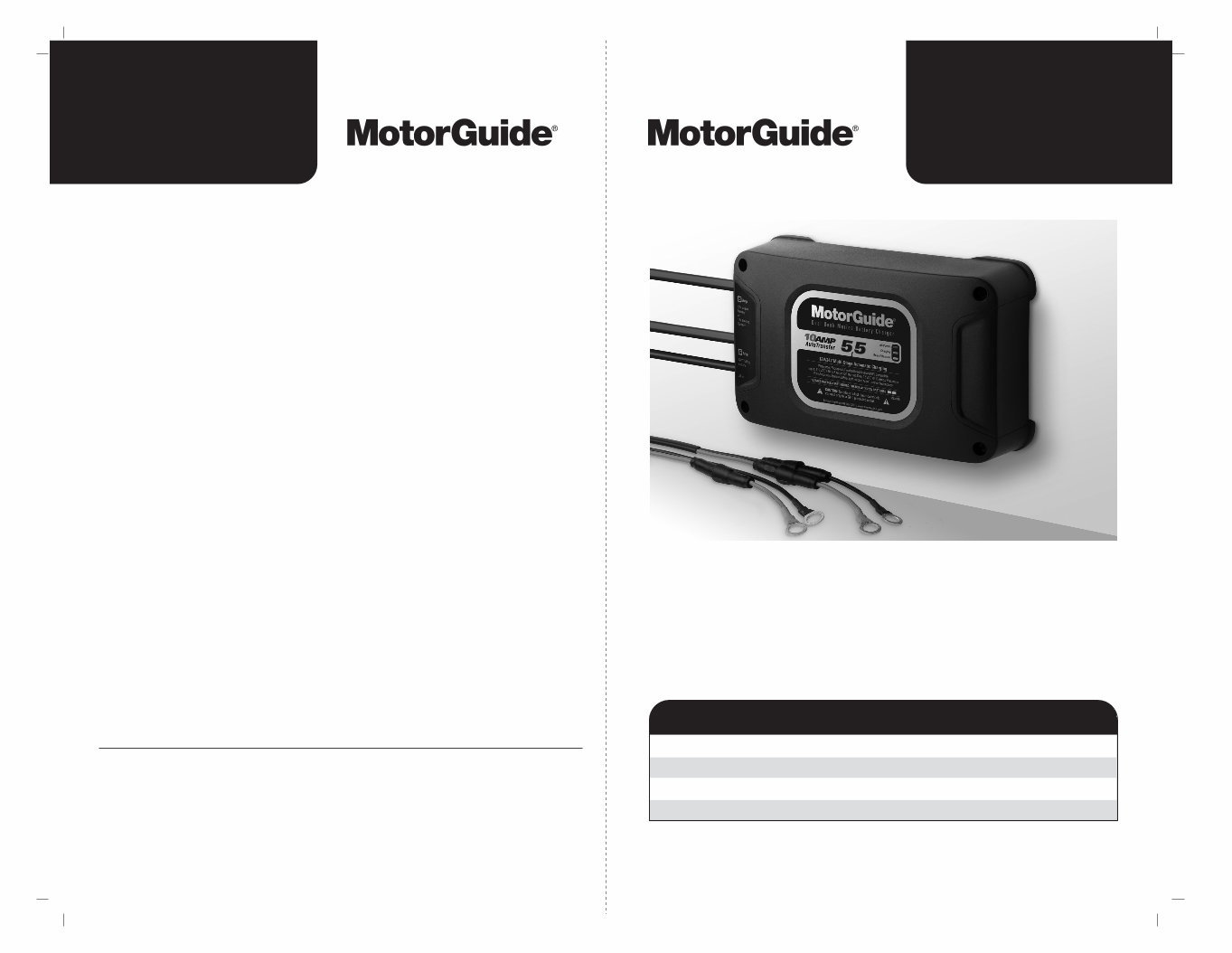 MotorGuide Battery Charger Owner's Manual [, ENG, 329 KB] preview img 1