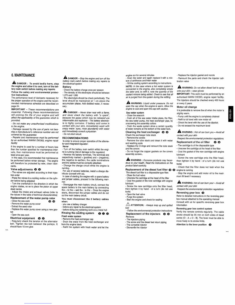 Nanni Marine Diesel 3.100 HE Instruction Manual preview img 6