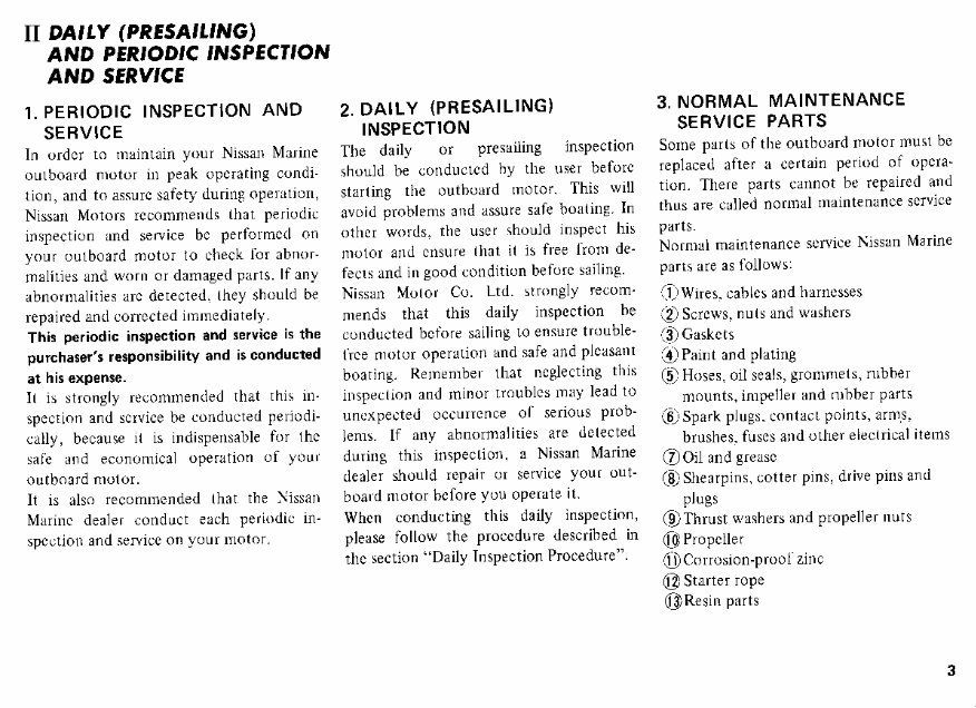 Nissan Marine NS25/NS30/NS40 Owner's Operating Manual [, ENG, 2.12 MB ...