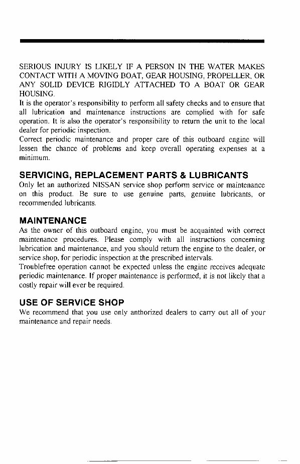 Nissan Marine NSF25A/NSF30A Owner's Operating Manual [, ENG, 2.79 MB] preview img 6