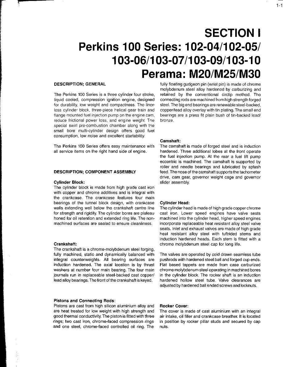 Perkins 100 Series / Perama Workshop Manual preview img 9