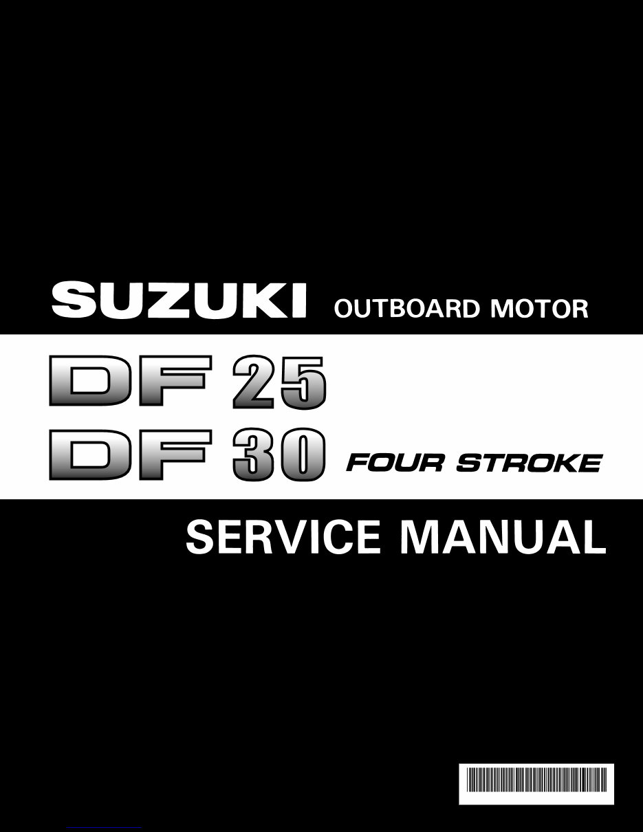 2000-2007 Suzuki 25/30HP (DF25/DF30) 4-Stroke Outboards OEM Service & Repair Manual preview img 1