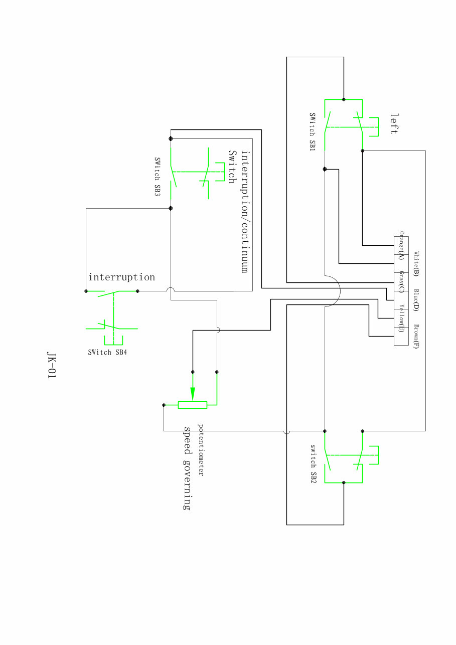 Watersnake Foot Control Unit - Wiring Diagram (SWDR, SWXB, PSB, TSB models) preview img 1