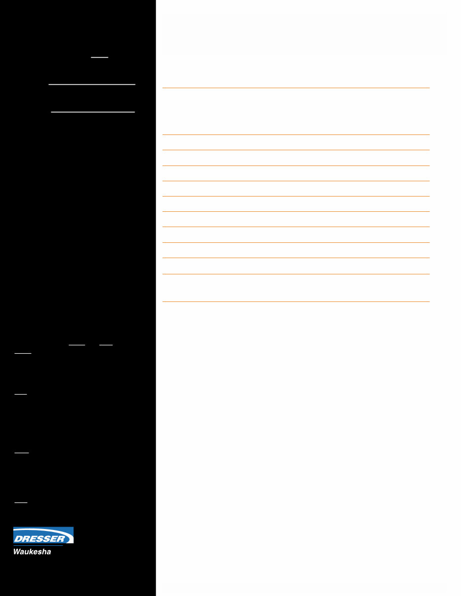 Waukesha Gas engine Ratings for Compression application preview img 2