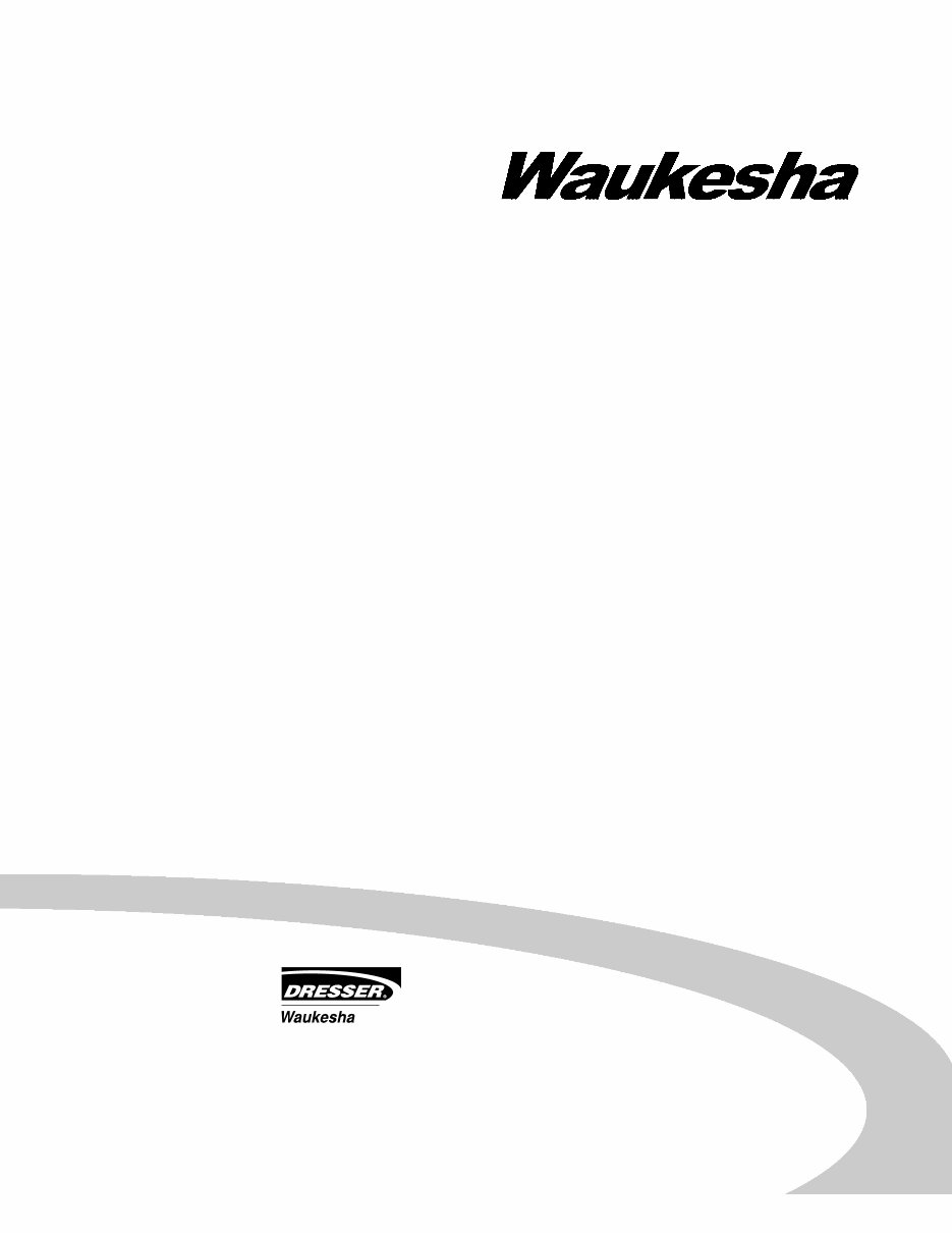 Waukesha VHP Series Four 7042GL/GSI Engine System Manager Operation & Maintenance manual preview img 1