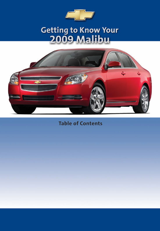 2009 CHEVY / CHEVROLET Malibu HYBRID Owners Manual preview img 1
