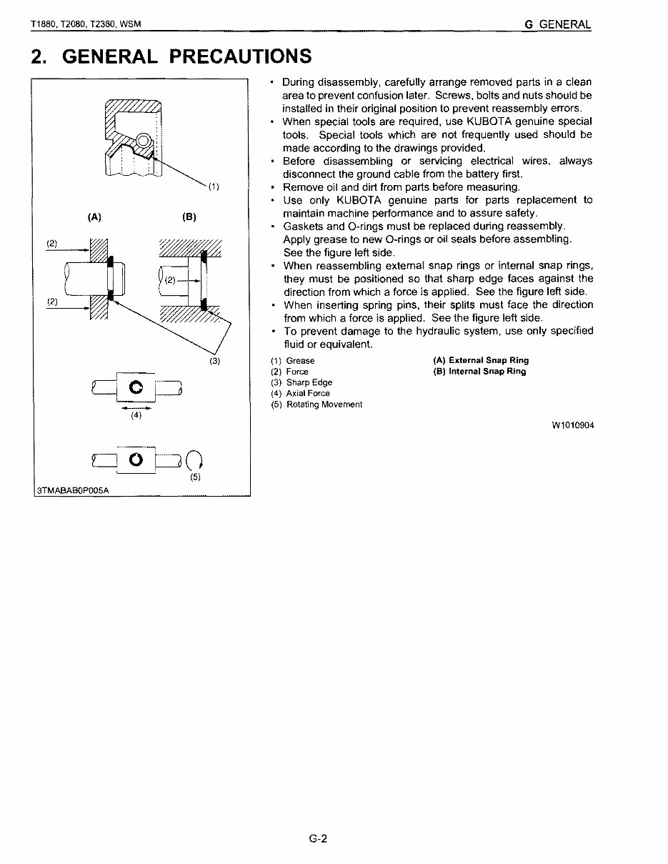 Kubota T1880 T2080 T2380 Lawn Tractor Service Repair Manual preview img 4