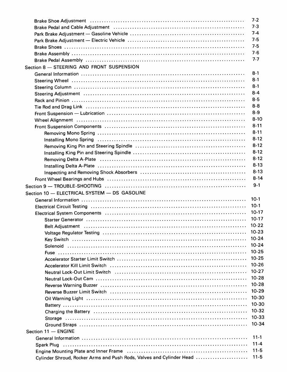 1994 Club Car DS Gasoline & Electric Vehicle Repair Manual preview img 6