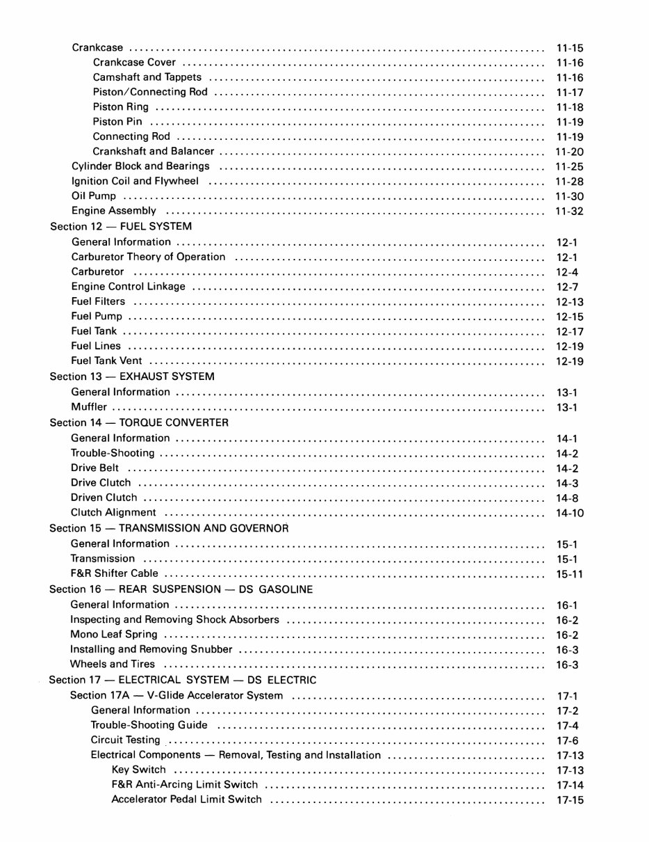 1994 Club Car DS Gasoline & Electric Vehicle Repair Manual preview img 7