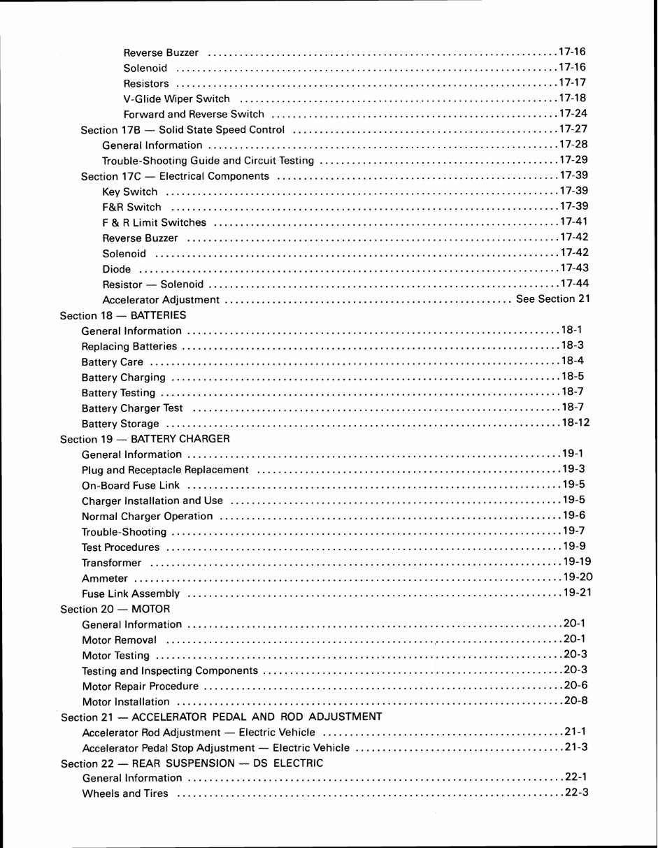 1994 Club Car DS Gasoline & Electric Vehicle Repair Manual preview img 8