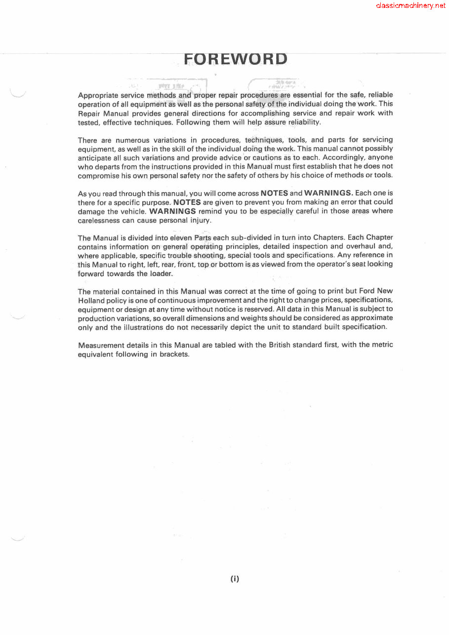 FORD 455C 555C 655C Tractor Loader BACKHOE Repair Manual preview img 1