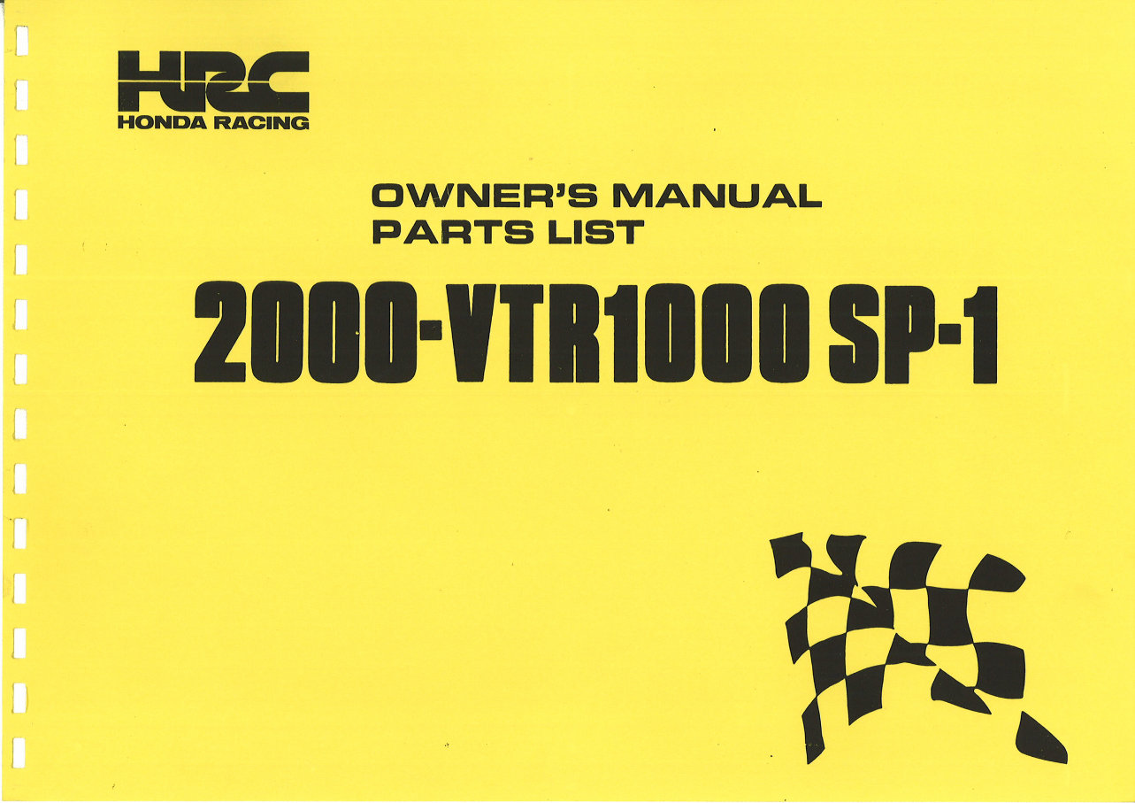 Honda VTR1000 SP1 HRC Service Repair Manual preview img 1
