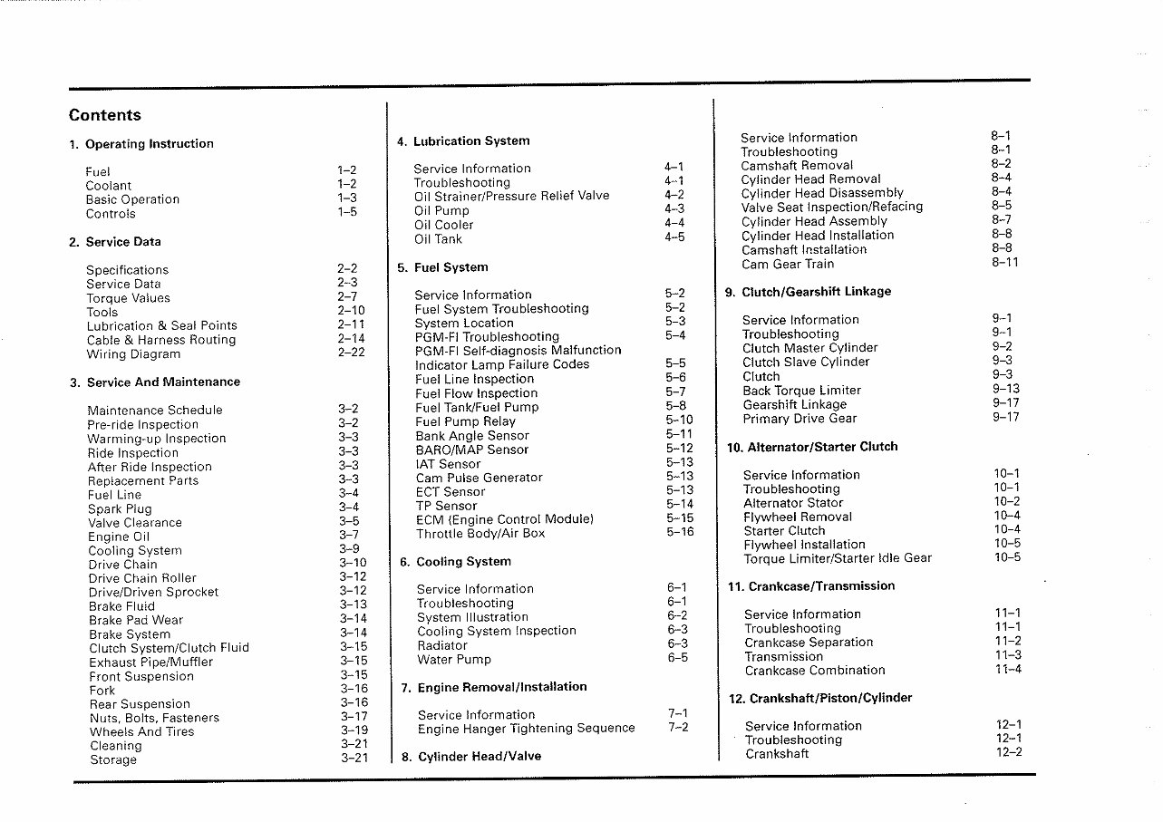 Honda VTR1000 SP1 HRC Service Repair Manual preview img 5
