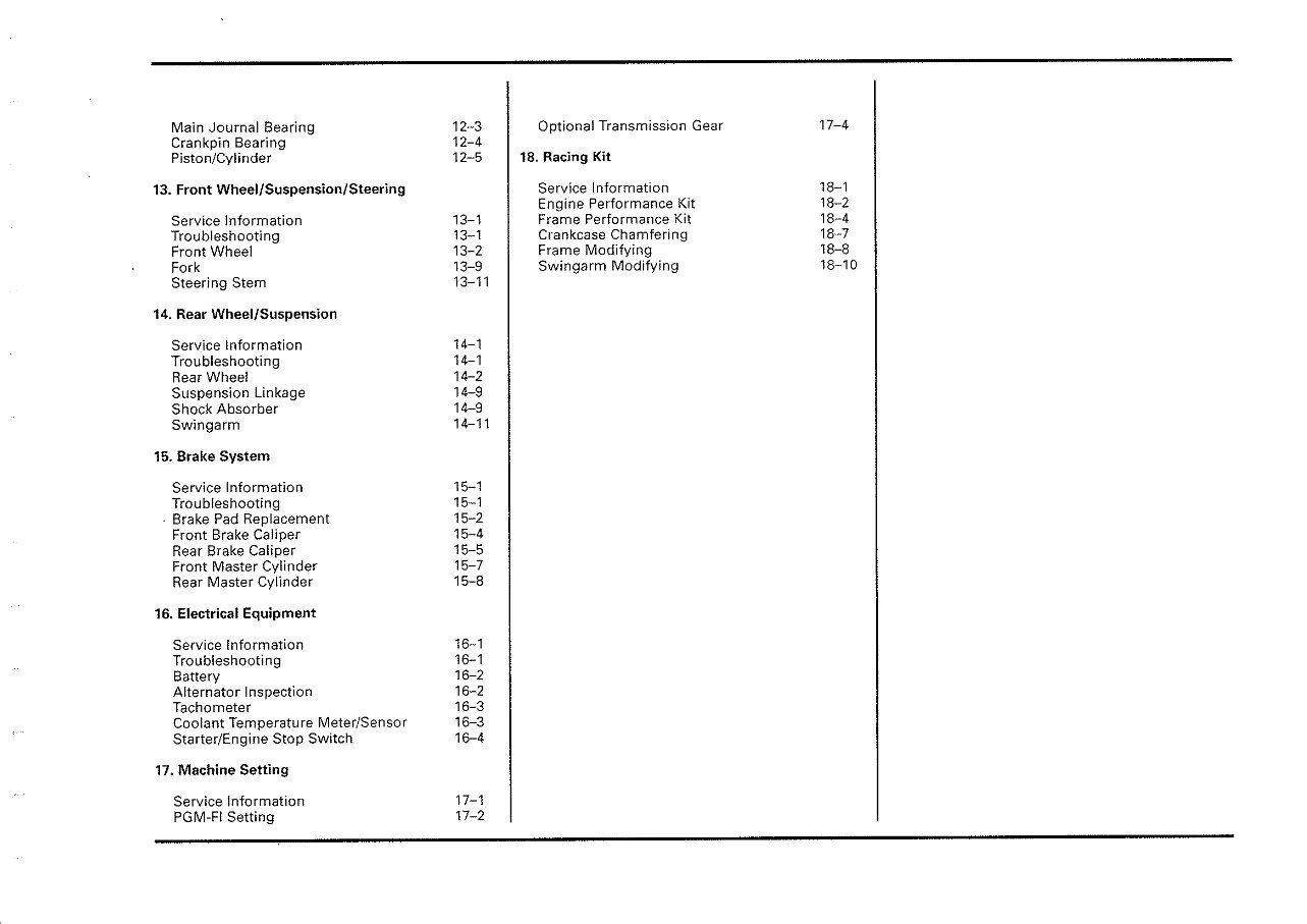 Honda VTR1000 SP1 HRC Service Repair Manual preview img 6