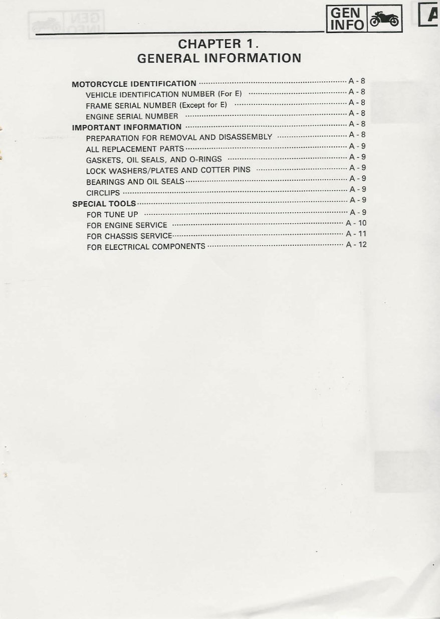 Yamaha Xt500e / Xt600e Service Repair Manual preview img 8
