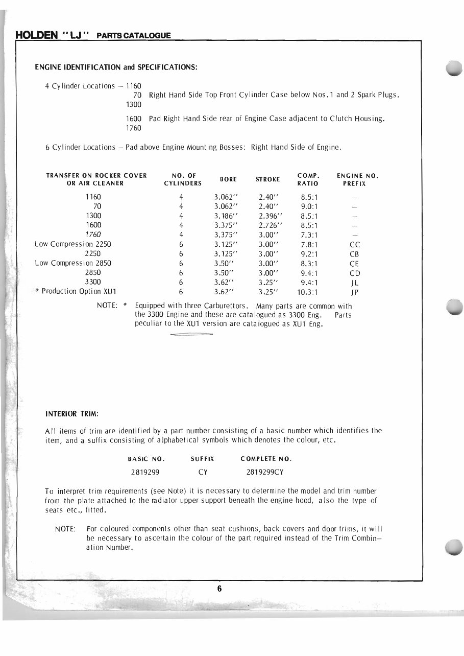1972-1974 Holden Torana LJ Inc XU1 Parts Catalog preview img 7