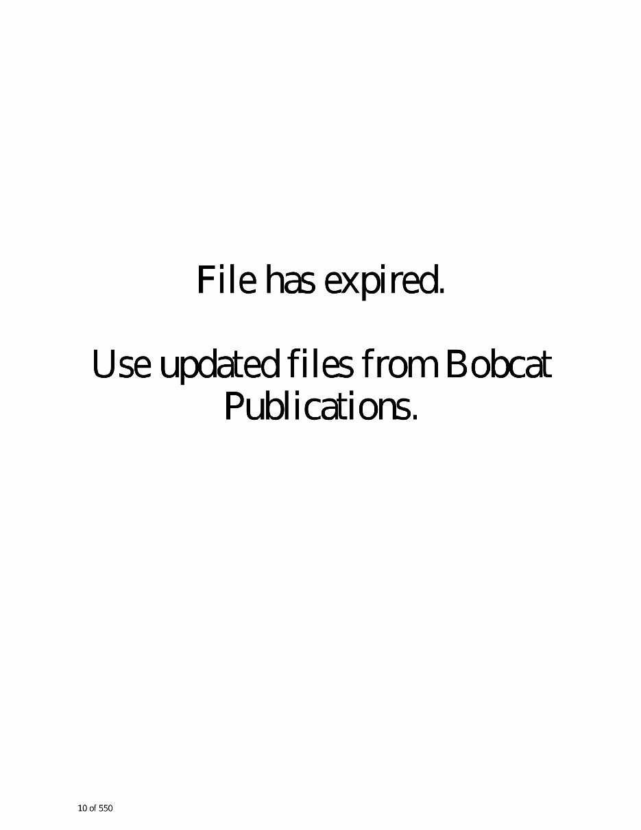 Bobcat 863 High Flow 514425001 + Factory Service & Work Shop Manual preview img 10