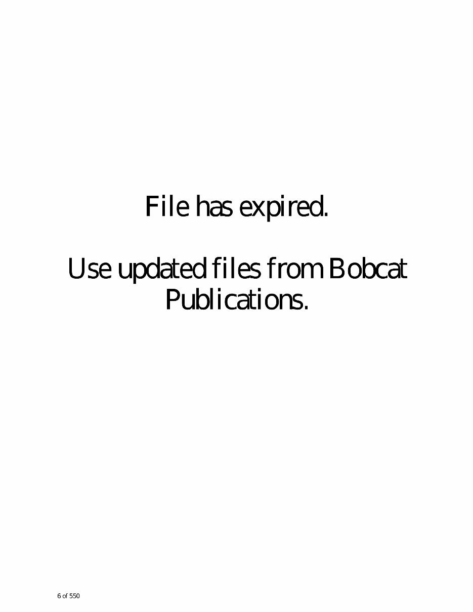 Bobcat 863 High Flow 514425001 + Factory Service & Work Shop Manual preview img 6
