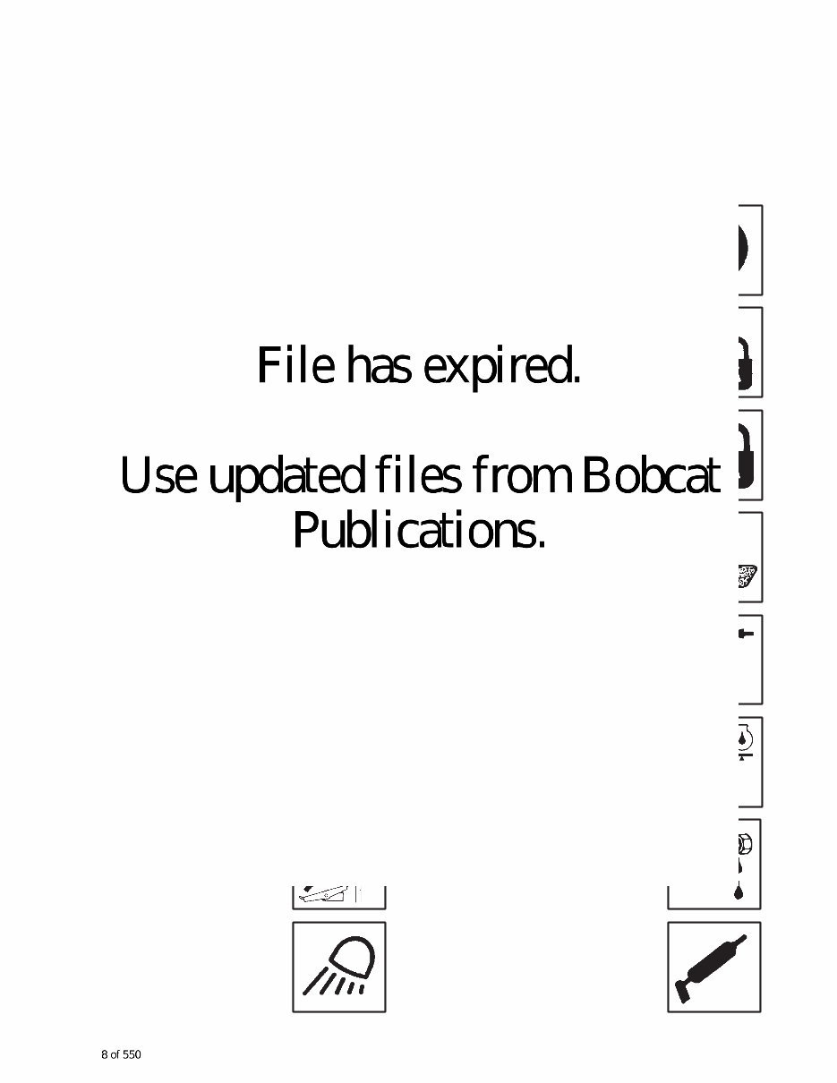 Bobcat 863 High Flow 514425001 + Factory Service & Work Shop Manual preview img 8