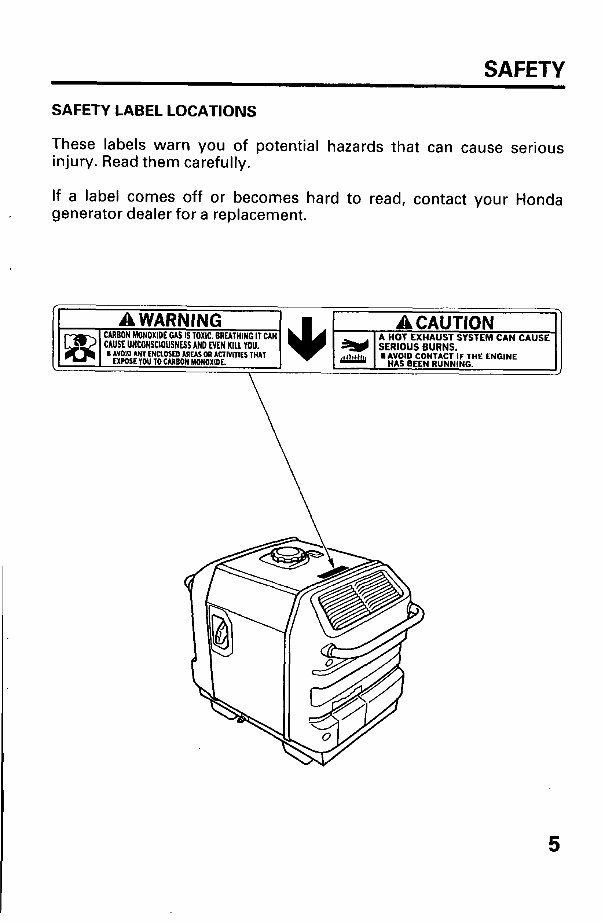 Honda EU2600i/EU3000is Generators Owners Manual preview img 7