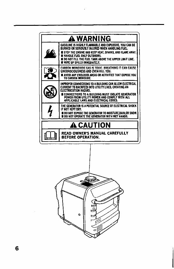 Honda EU2600i/EU3000is Generators Owners Manual preview img 8