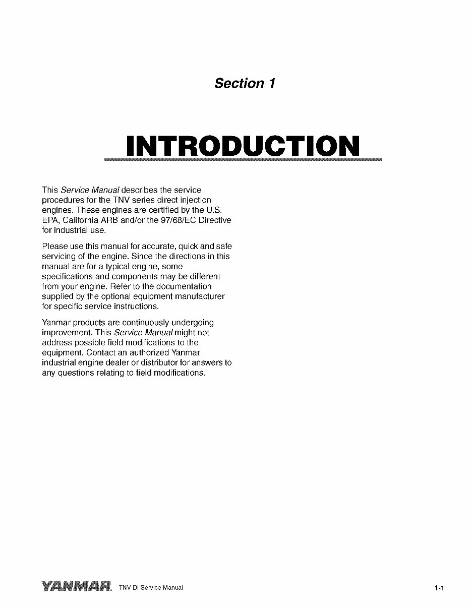 YANMAR TNV ELECTRONIC CONTROL 4TNV98T Manual preview img 5