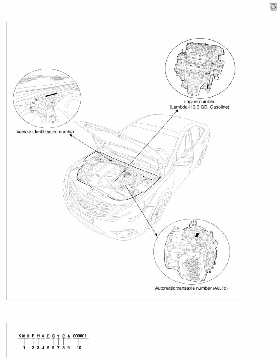 2012 Hyundai AZERA (HG) G 3.3 GDI Service & Repair Manual preview img 2
