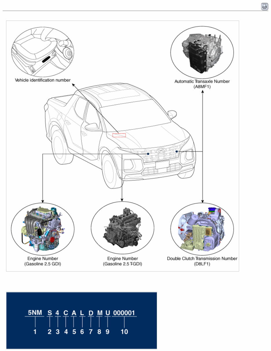 2023 Hyundai SANTA CRUZ (NX4A OB) G 2.5 GDI THETA III Service & Repair Manual preview img 2