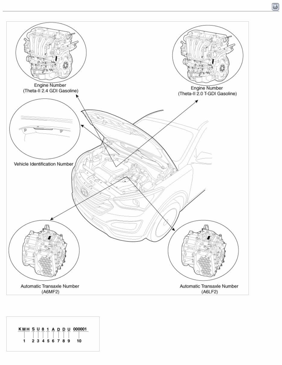 2016 Hyundai SANTAFE SPORT (DMA) G 2.0 T-GDI Service & Repair Manual preview img 2
