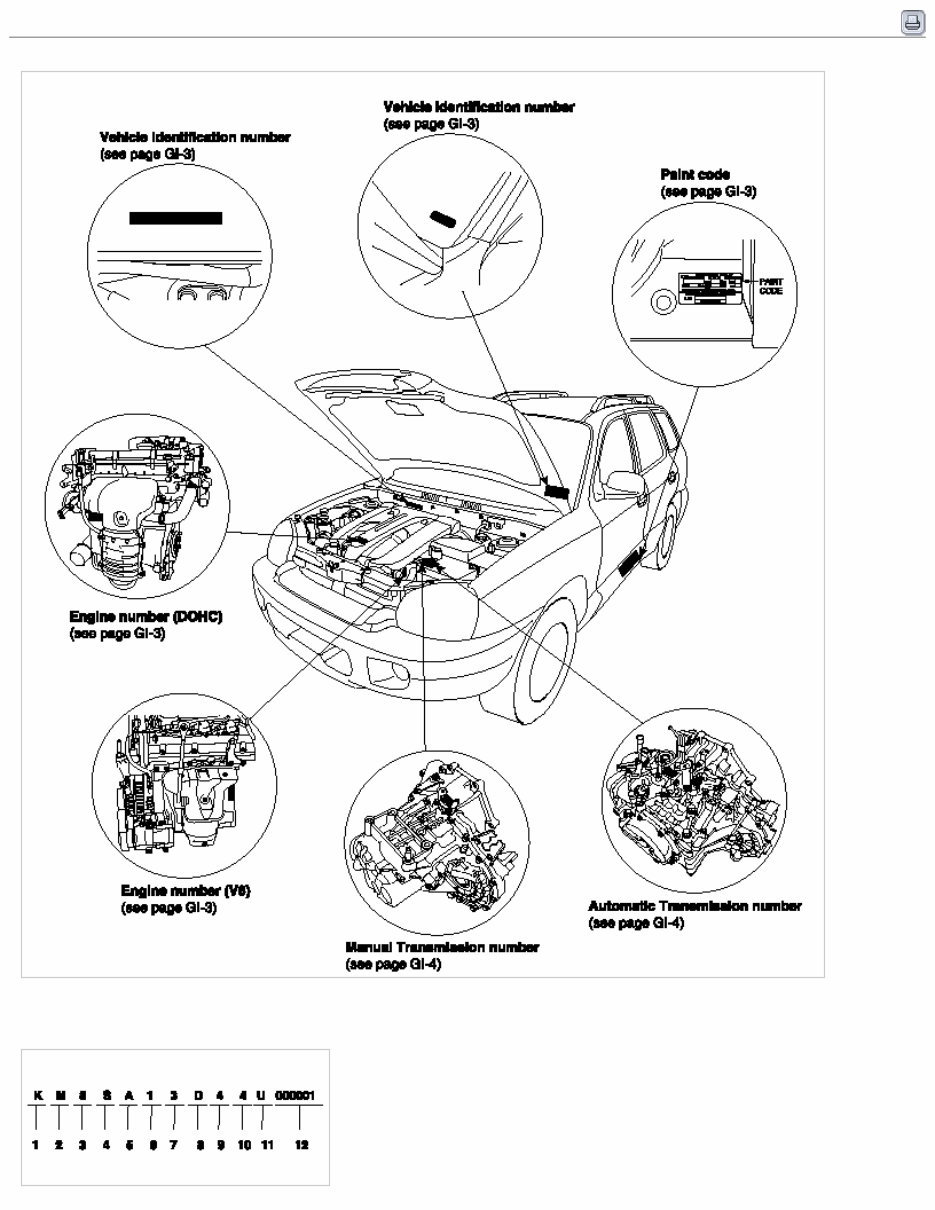2003 Hyundai SANTAFE (SM) G 2.7 DOHC Service & Repair Manual preview img 1