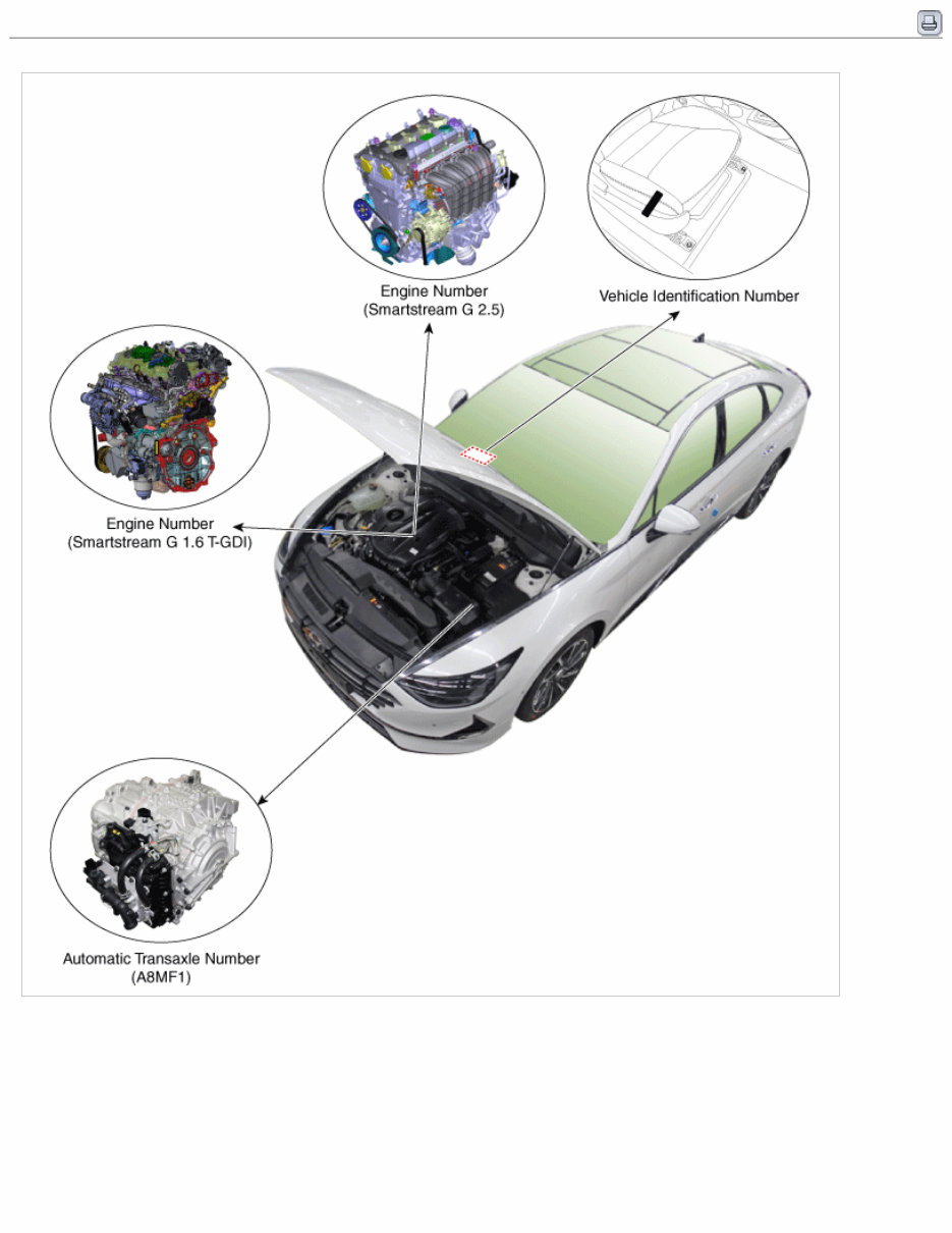 2020 Hyundai SONATA (DN8A) G 1.6 T-GDI GAMMA II Service & Repair Manual preview img 2