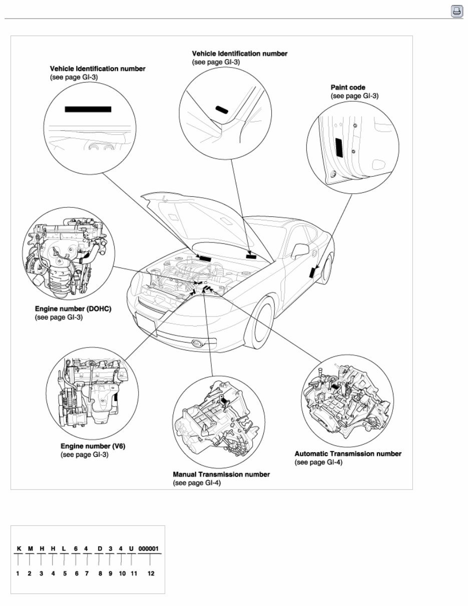 2005 Hyundai TIBURON (GK) G 2.7 DOHC Service & Repair Manual preview img 1