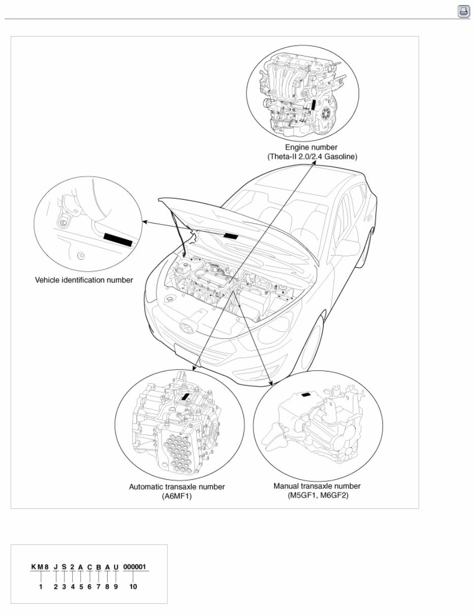 2012 Hyundai TUCSON (LM) G 2.4 MPI Service & Repair Manual preview img 1
